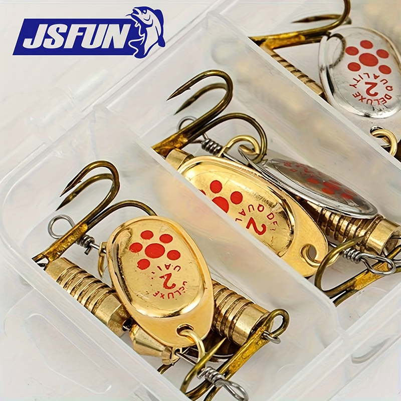 Fishing Lure Blade Bait - Zestaw 10 przynęt obrotowych JSFUN z